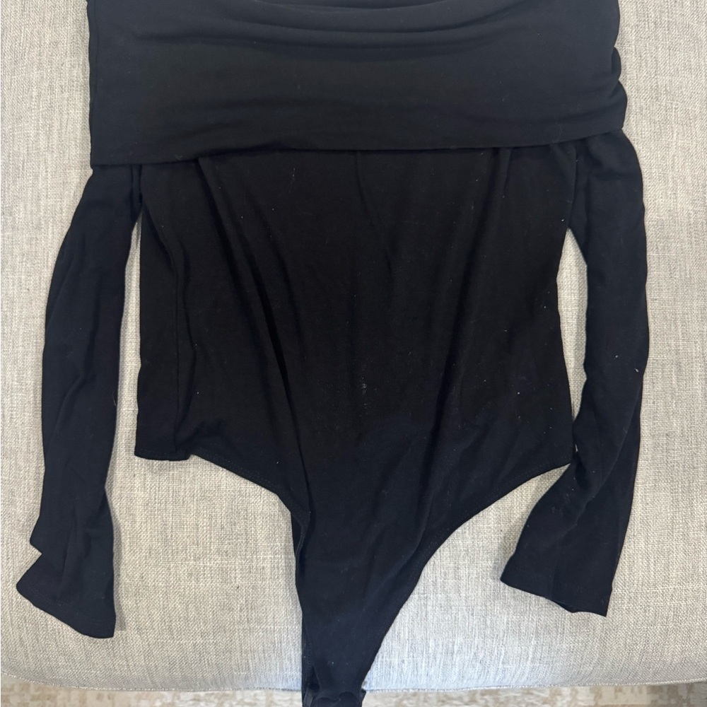 Black Off-Shoulder Bodysuit ASOS